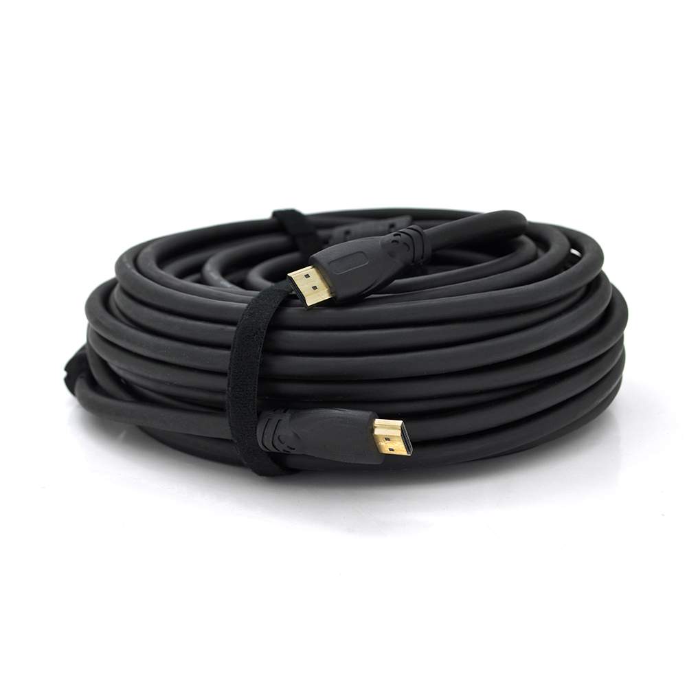 Кабель Ritar PL-HD347 HDMI-HDMI 19+1, Ultra HD 4Kx2K, 2160P, 10.0m, v2,0, OD-8.5mm, з фільтром, круглий Black, коннектор Gold, Пакет, Q30
