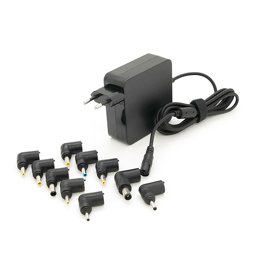 Універсальний БЖ Input 100V-240V 50-60Mhz, Output :15V/20V, 90W, корпус-пластмаса, ручне регулювання, 10 Г-подібних роз'ємів, BOX