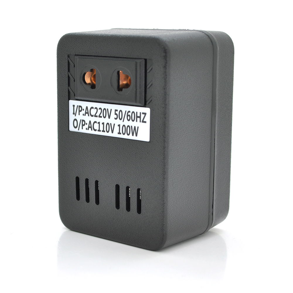 Трансформатор знижуючої напруги 100w Input 220 V / Output 110v, + універсальна розетка