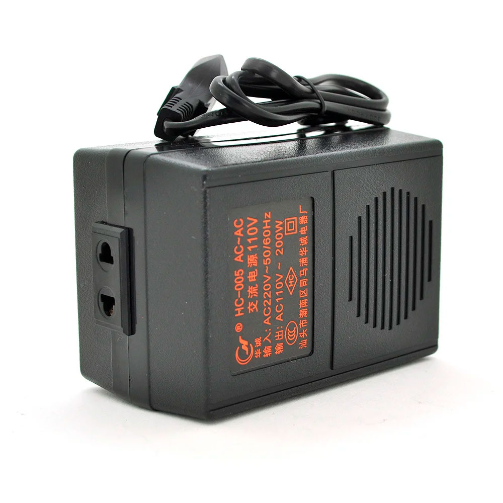 Перетворювач напруги трансформаторний 200W Input 220 V / Output 110V (real 300W)