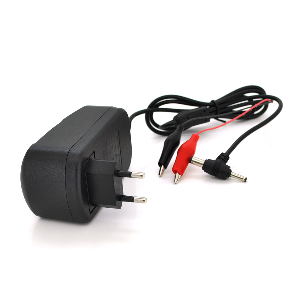 Автоматичний ЗП для акумулятора 6V / 9V / 12V,100-240V,2A, роз'єм живлення DC(5,5*2,5 / 2,5*0,7),клеми(AGM / GEL / Lead)