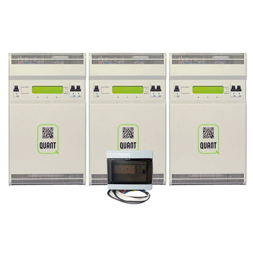 Стабілізатор напруги інверторний однофазний Quant-27 (3х9), LCD, 90-350V, 27000W