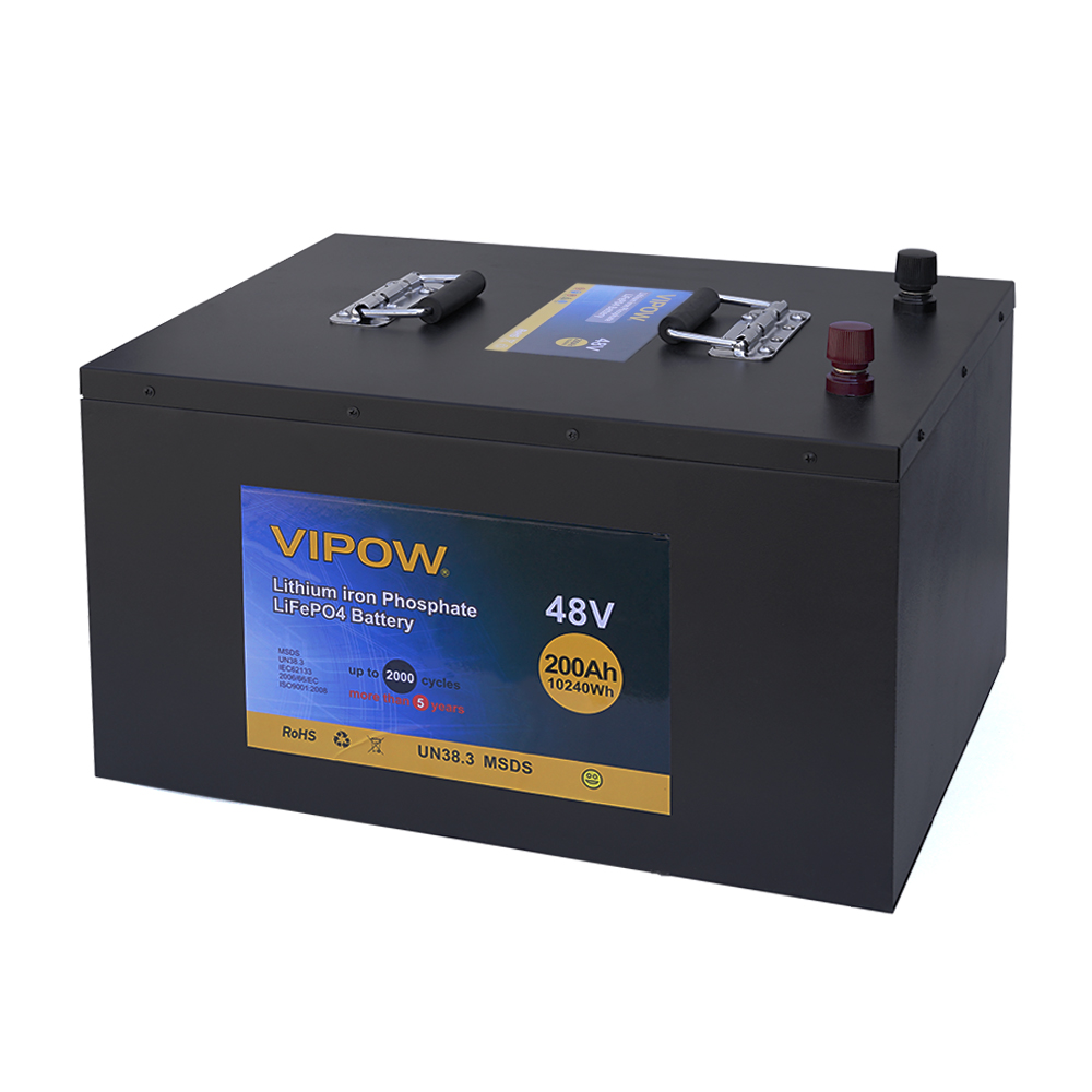 Літієвий акумулятор Vipow LiFePO4512-200/100 / 51.2 В / 200 А⋅год / LiFePO4