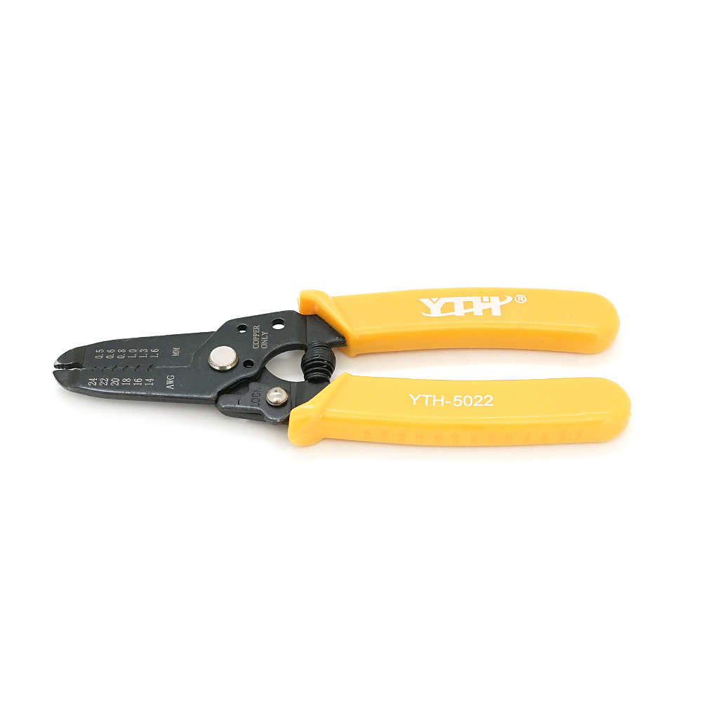 Iнструмент для зачистки кабеля 7-1 Stripper YTH-5022, yellow, AWG24-14