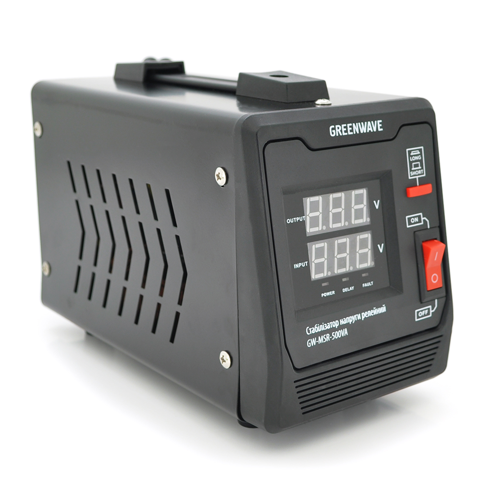 Стабілізатор напруги релейний Green Wave Mauser 500VA (350Вт), 1xShuko, DC140-260V, AC220±8%, BOX, Q4