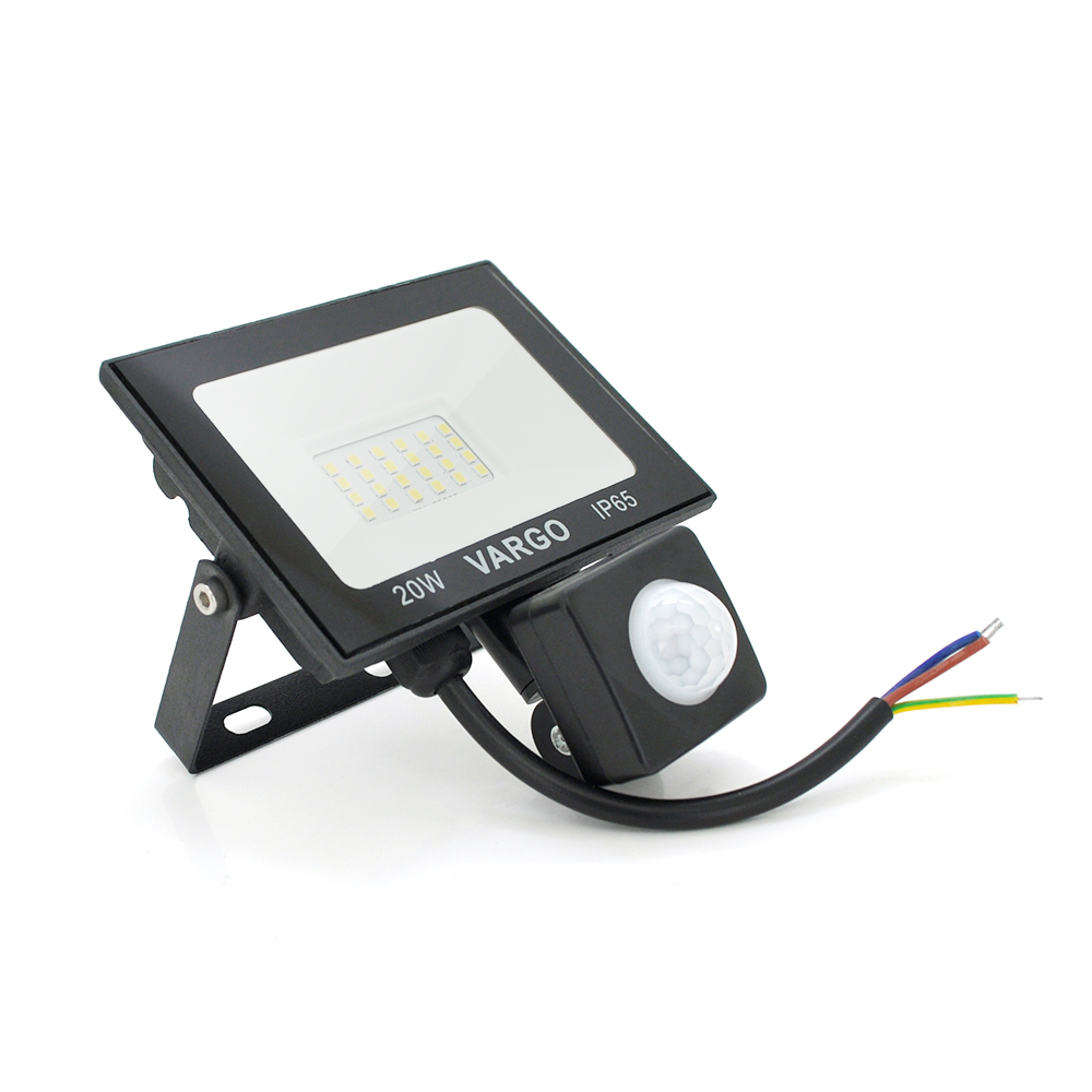 Прожектор LED c датчиком руху Vg-20W, IP65, 6500K, 2700Лм. Box