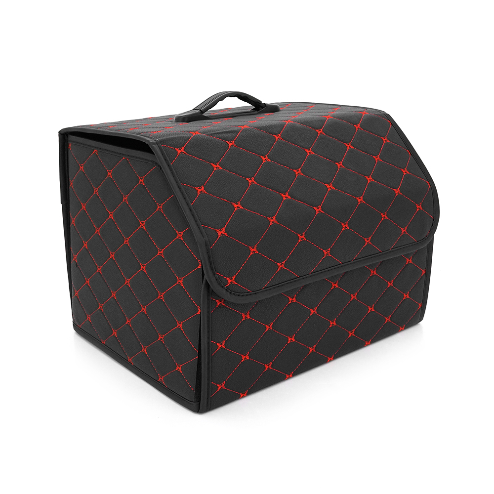 Складаний шкіряний автомобільний органайзер 400*320*300, Black-Red