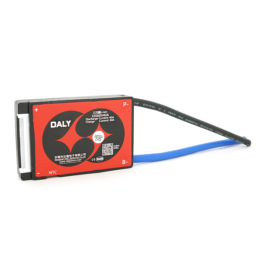 BMS плата Daly 16S60V40A Li-Ion 16S. 60V (max.67.2V). Discharge 40A. Charge 40A. Balance 30mA. NTC. IP67. Common Port (симетрія). 80x61x12мм