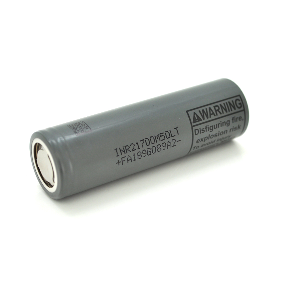 Акумулятор 21700 Li-Ion LG INR21700 (M50LT), 5000mAh, 7.2(14.4)A, 4.2 / 3.69 / 2.5V, Gray