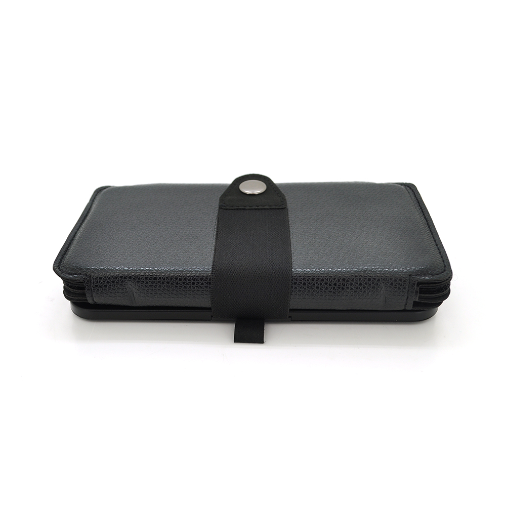 Solar panel 5 Foldings, built-in microUSB cable, Output: 5 /1,2 А(USB), plastic, Black, Corton box — Фото 2