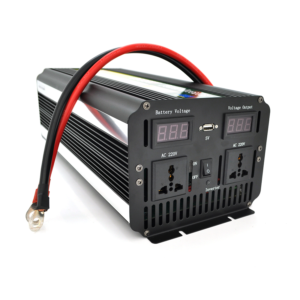 Інвертор напруги Voltronic Wm-9000 (5400Вт), 12 / 220 з апроксимованою синусоїдою, 2 універсальні розетки + USB, клем