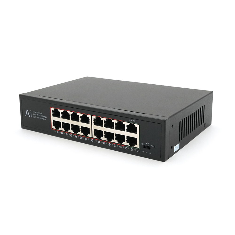Комутатор Merlion MS1016 16 портів Ethernet 10 / 100 Мбіт / сек. метал AC220V.