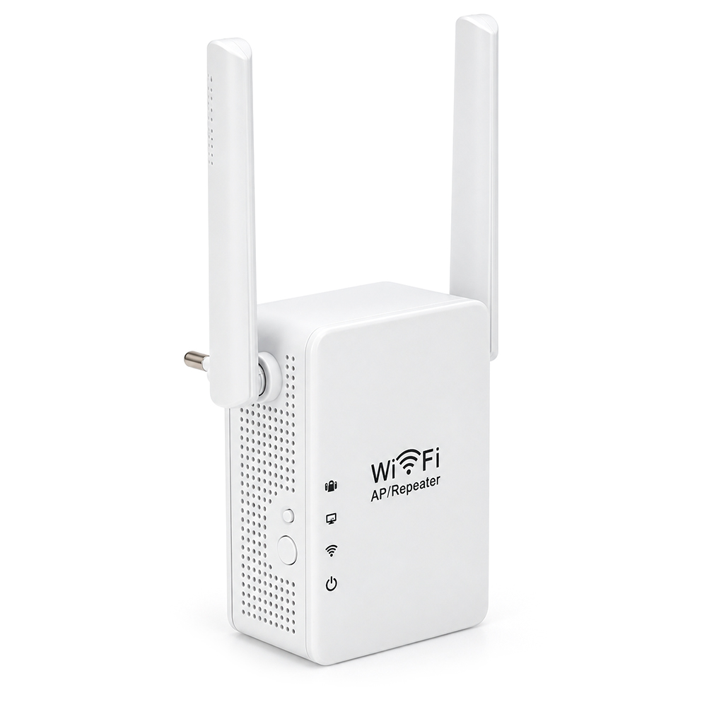 Підсилювач WiFi сигналу з 2-ма антенами LV-WR13, живлення 220V, 300Mbps, IEEE 802.11b / g / n, 2.4-2.4835GHz, BOX