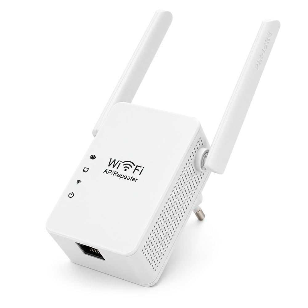 Підсилювач WiFi сигналу з 2-ма антенами LV-WR13, живлення 220V, 300Mbps, IEEE 802.11b / g / n, 2.4-2.4835GHz, BOX