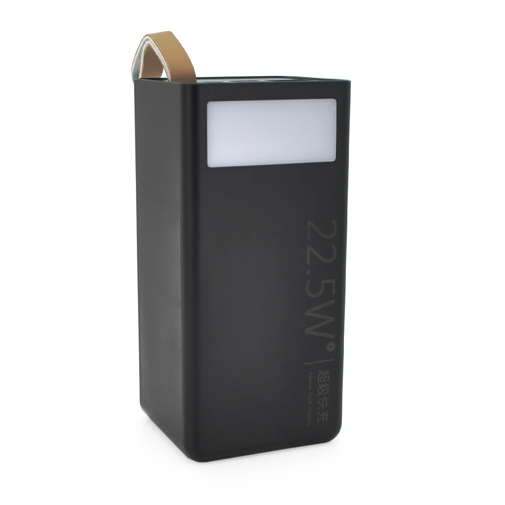 Powerbank YM-353, 30000mAh,flashlight,Input:5V / 2.1A(micro USB,Type-C),Output: 5V / 2.1A(2хUSB),Fast Charger PD22.5W(QC3.0) / Type-C,plastic,Black, BOX