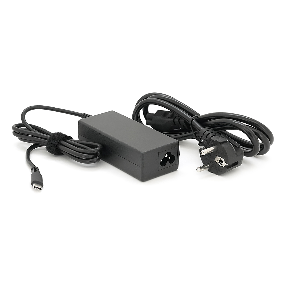 Блок живлення MERLION для ноутбука DELL 45W штекер Type-C, довжина 0,9м + кабель живлення