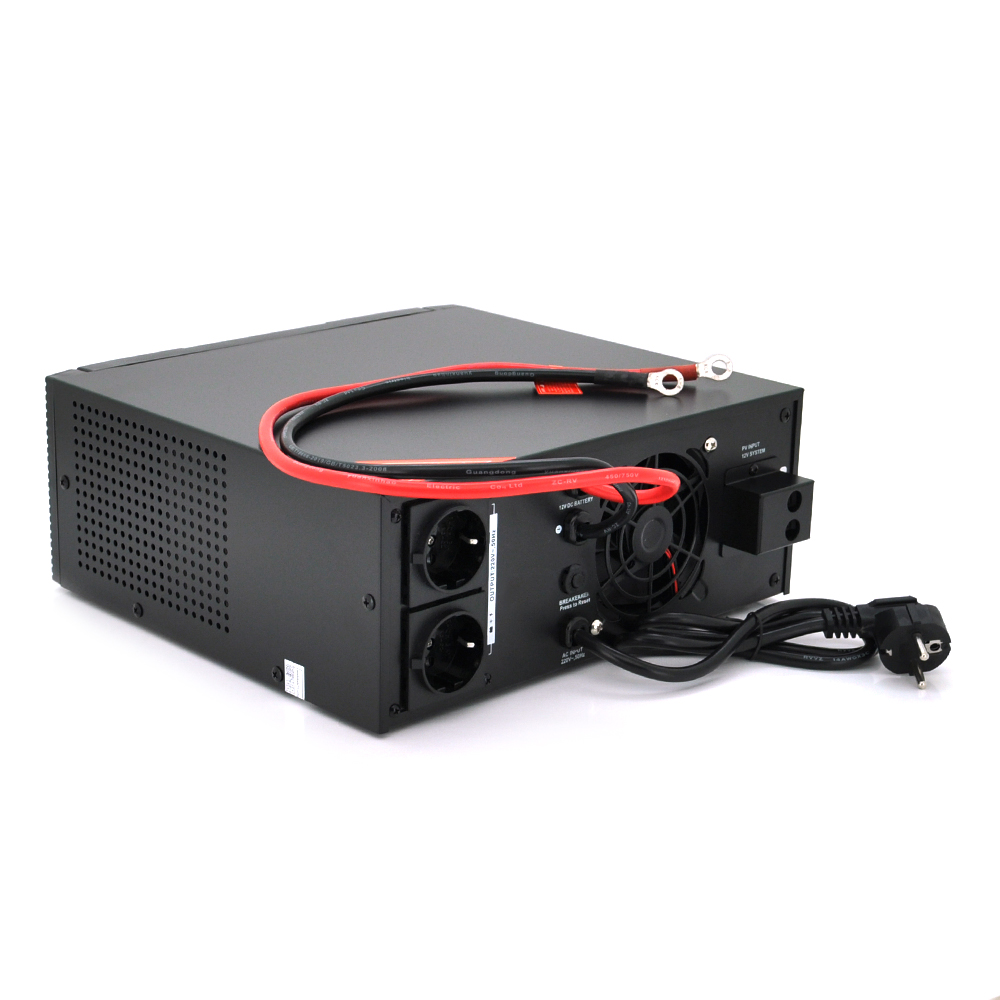 Гібридний інвертор BRAZZERS BRZ-SOLAR-800, 800VA / 640W, 12V, ток заряда 10 / 20A, inverter100-290V, UPS145-275V, MPPT 30А(20-32)