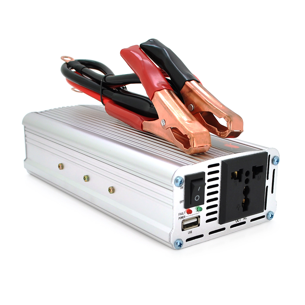 Інвертор напруги Himastar2000W (DC:800W), 12 / 220 з апроксимованою синусоїдою, 1 універсальна розетка, 1*USB (DC:5V / 2.4A), клеми+затискачі, Q20
