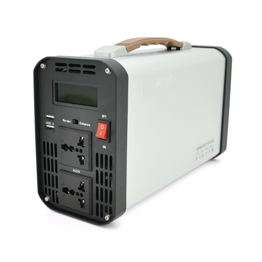 Інвертор напруги AEV7500W, 12 / 220V з апроксимованою синусоїдою, 2 універсальні розетки, 2*USB (DC:5V / 2.4A), клемні дроти, BOX