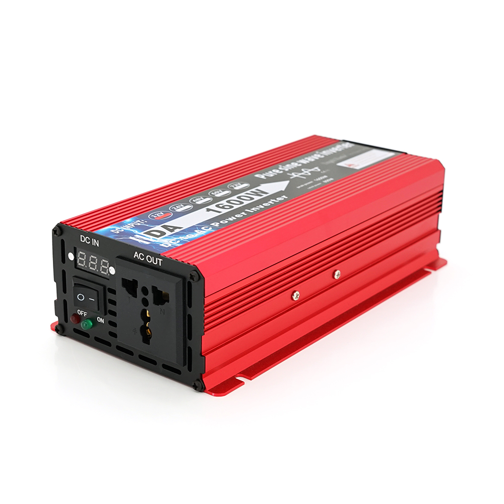 Інвертор напруги DA-1600M (DC:800W), 12 / 220V з апроксимованою синусоїдою, 1 універсальна розетка, клемні дроти, Q24
