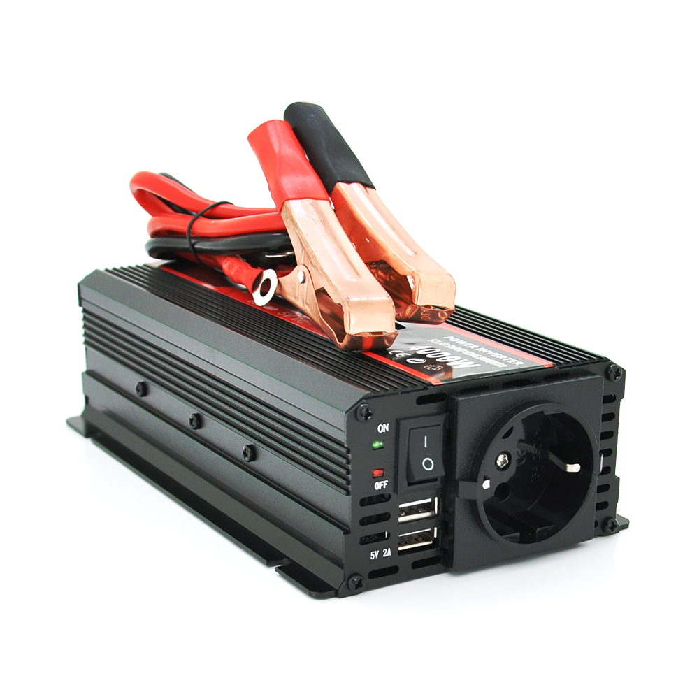 Інвертор напруги KY-M4000, 550W, 12 / 220V, Line-Interactive, LCD, 1 Shuko, 2 USB вихід, прикурювач, Box, Q20