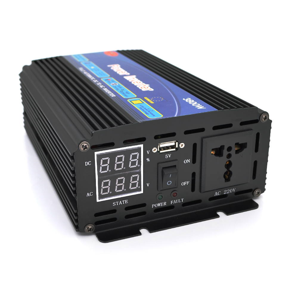 Інвертор напруги Wm-3800(1900Вт), 24 / 220V approximated, 1 універсальна розетка