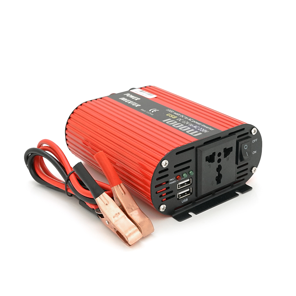 Інвертор напруги Wm-1000(600Вт), 12 / 220 з апроксимованою синусоїдою, 1 універсальна розетка, клем