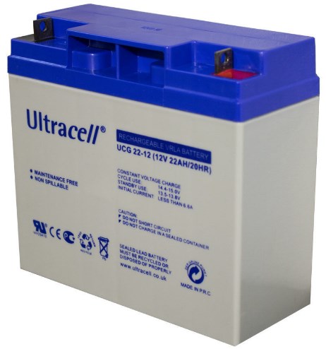 Акумуляторна батарея Ultracell UCG22-12 GEL 12V 22 Ah (182x 77 x 168) White Q1 / 230