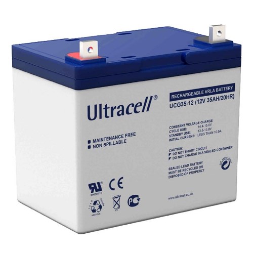Акумуляторна батарея Ultracell UCG35-12 GEL 12V 35 Ah (195x 130 x 167) White Q1 / 132