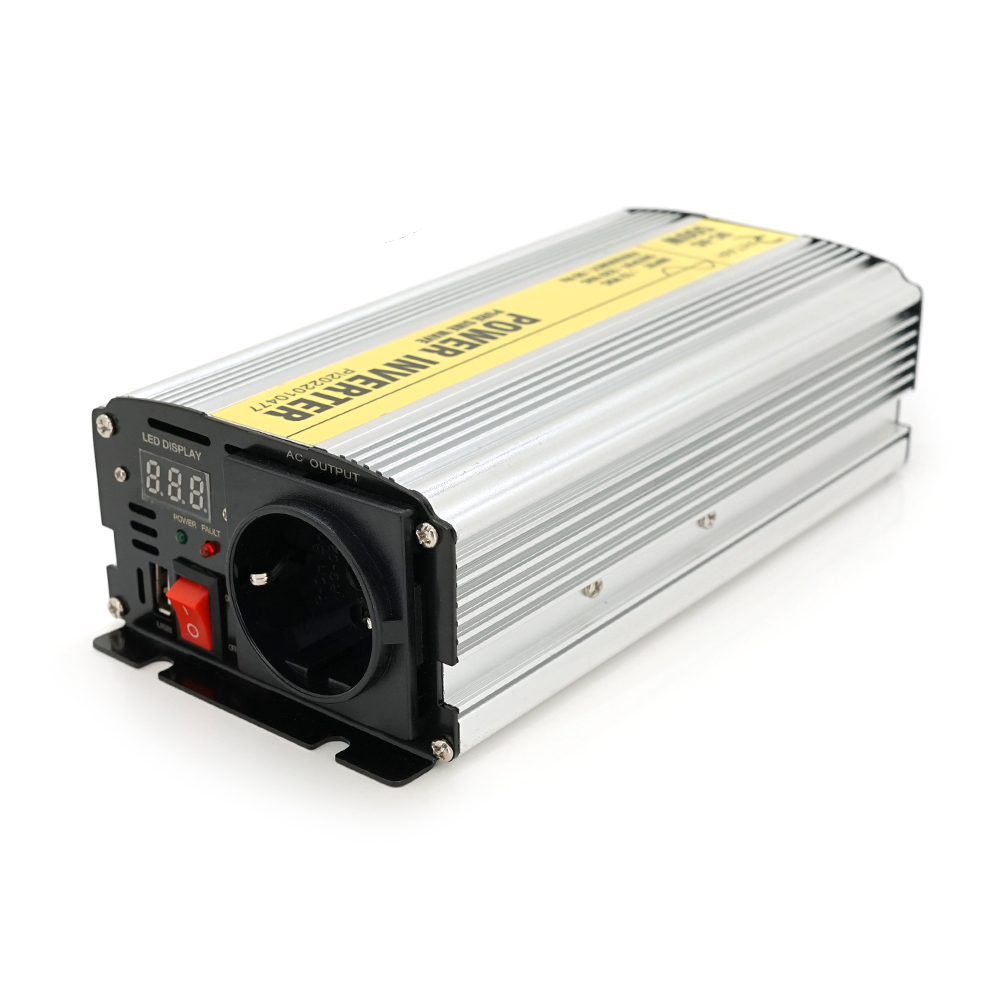 Інвертор напруги RITAR RSC-500, 12V / 220V, 500W з правільною синусоїдою, 1xShuko, 1xUSB, клемні дроти, BOX, Q20