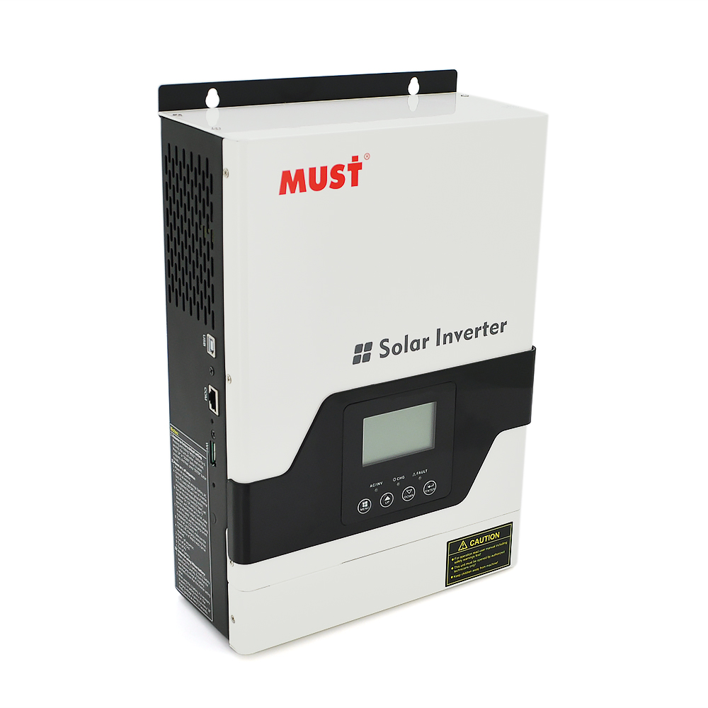 Гiбрiдний ДБЖ  MUST PV18-1012VPM II, 1000W, 12V, ток заряда 10/20A, 160-275V, MPPT (45А, 105 Vdc)