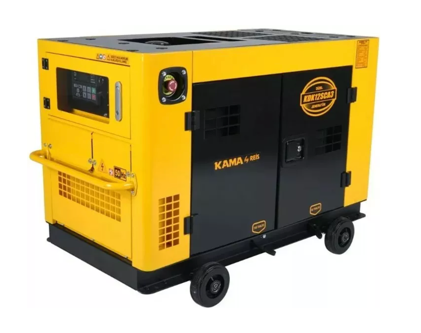 Генератор дизельний KDK12SC, 1-фазний 230V, 50Hz, 12kVA / 10kW, бак 26л, витрата 3л / год, пуск: стартер (без АКБ), водяне охл., 1060x660x780 мм, 310 кг