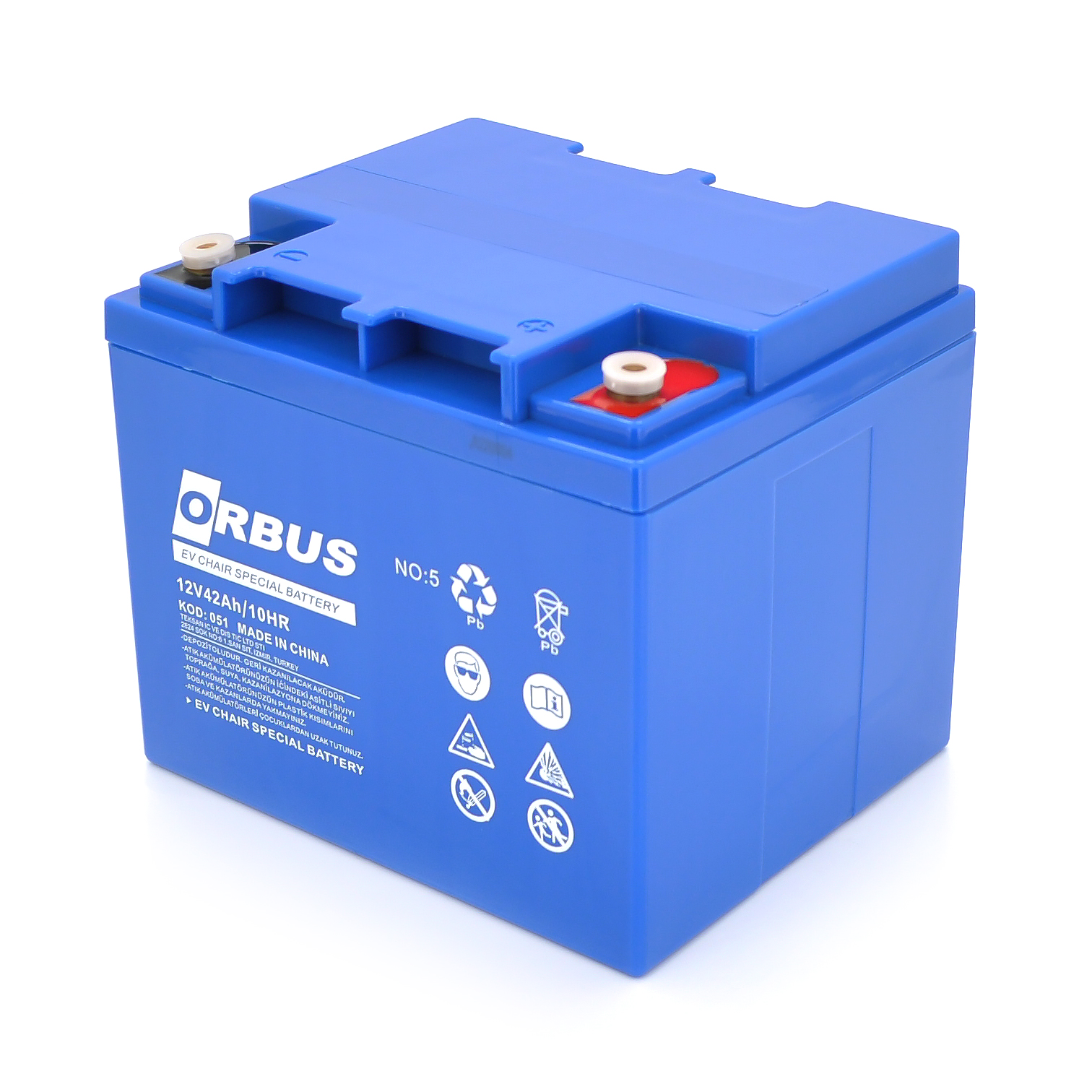 Акумуляторна батарея ORBUS EN-12-42 GEL 12V 42 Ah (197 x 165 x 175) 14kg Q1 / 48