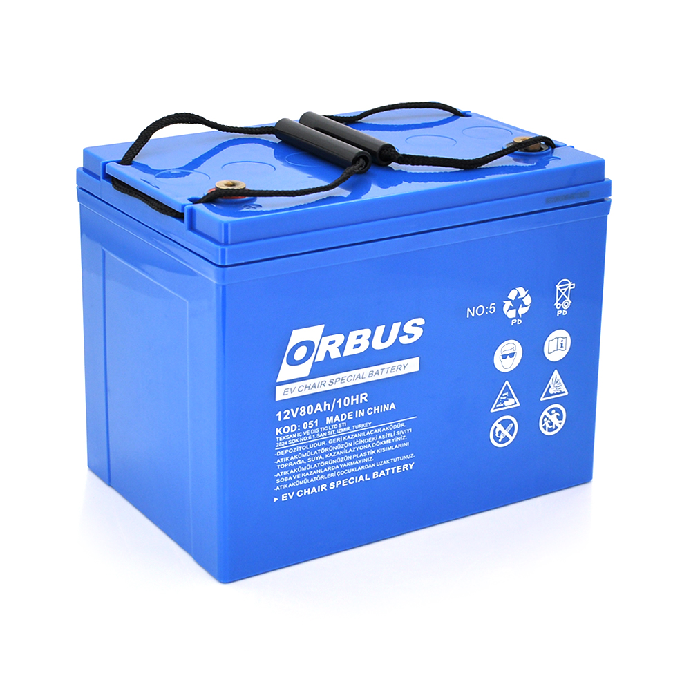Акумуляторна батарея ORBUS EN-12-80 GEL 12V 80 Ah (260 x 168 x 215) 24kg Q1 / 48