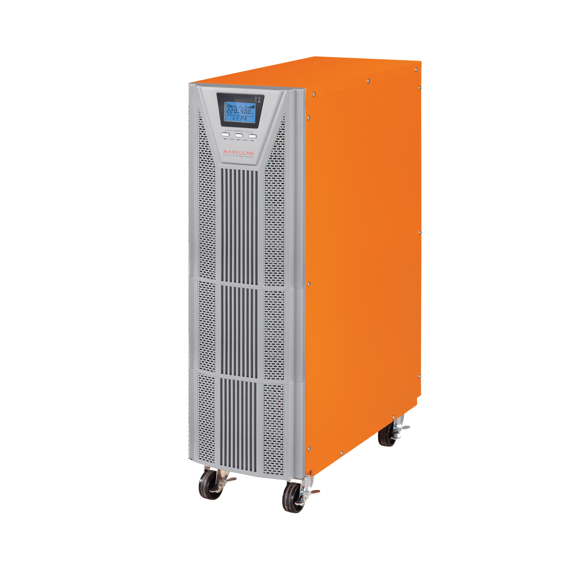 ДБЖ з правильною синусоїдою ONLINE MAKELSAN PowerPack Se-10kVA-LCD, 10000VA (9000Вт), 192В, Вбудована батарея 12V9Ah х20 шт, (440*720*940), 78,9кг, Q1
