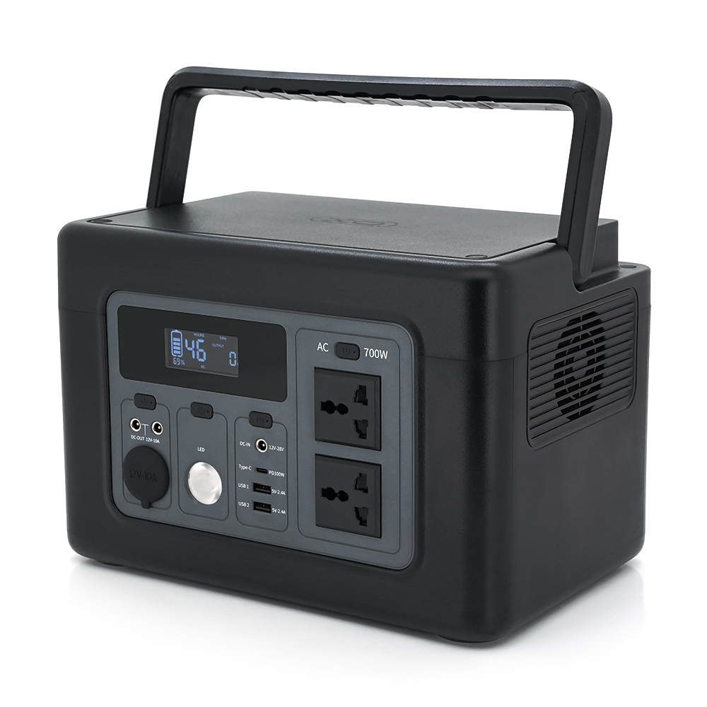 Портативна зарядна станція XO-PSA-700W потужністю 700W, (614Wh / 192000mAh), Output: 2AC+3DC+ 2USB+ 1Type-C