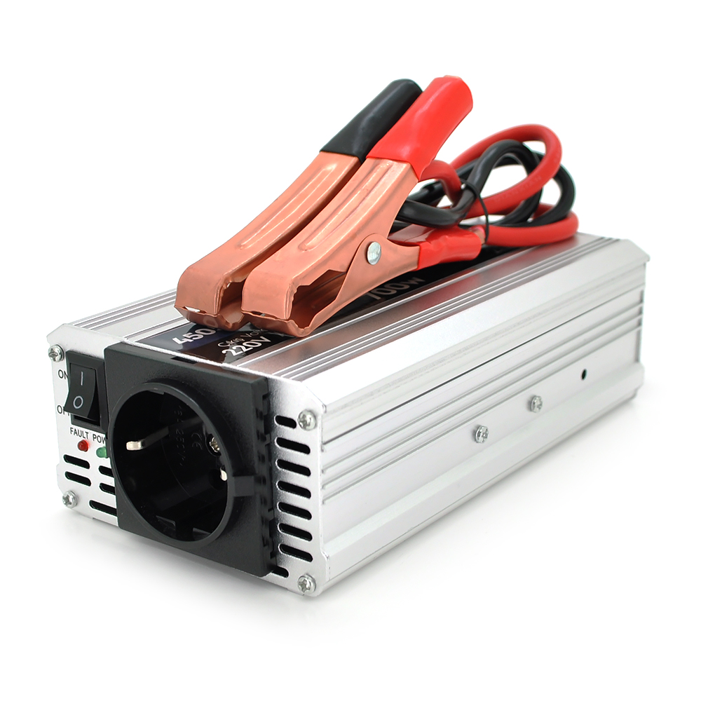 Інвертор напруги POWERMASTER, 24V / 220V, 700W з модифікованою синусоїдою, 1 Shuko, клеми