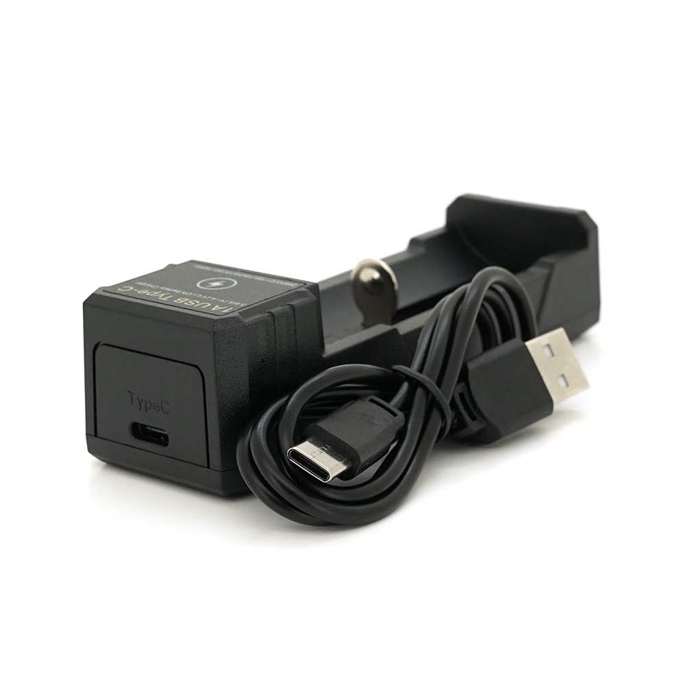 Зарядний пристрій Yonii 18650 / 26650 / 21700 / 18340, 4.2V / 1000mAh, живлення від USB / Type-C, Q 300