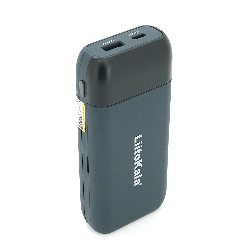 ЗУ LiitoKala Lii-MP2, функція Powerbank, USB/Type-C, LED display, підтримує Li-ion, 3.7V/1.2V AA/AAA 18650/18700/20700/21700