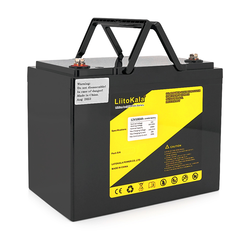 Акумуляторна батарея LiitoKala LiFePO4 12,0V 100Ah BMS(20 / 100A) (260*170*215mm), 9.5kg