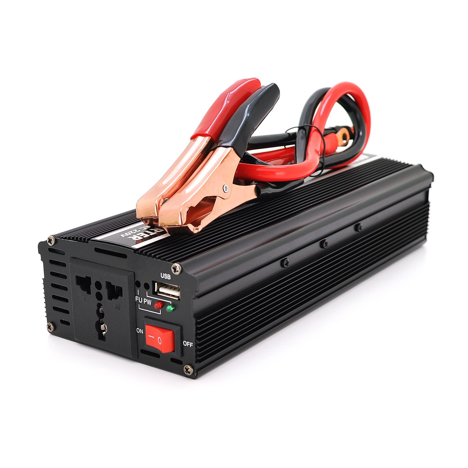 Інвертор напруги PI 3000ВА(1500Вт), 12 / 220V, approximated, 1 універсальна розетка, клем + крокодили
