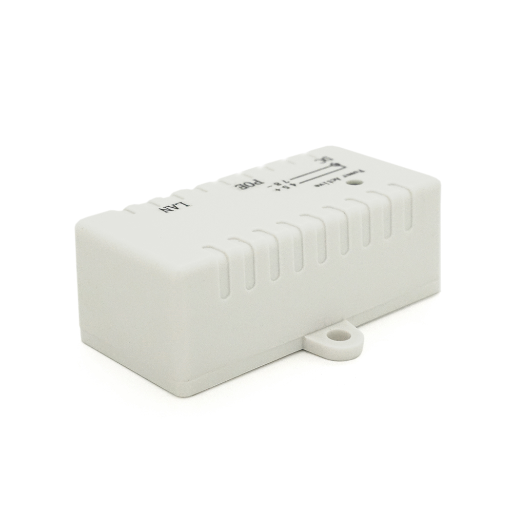 POE інжектор IEEE 802.3af PoE з портом Ethernet 10 / 100 Мбіт / с, White