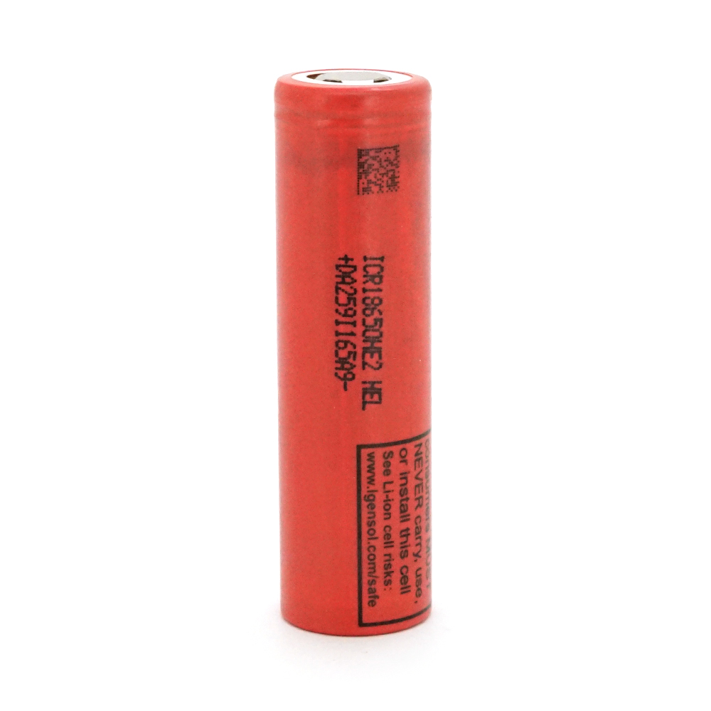Акумулятор 18650 Li-Ion LG ICR18650HE2 (LG HE2), 2500mAh, 20A, 4.2 / 3.6 / 2.0V, Red
