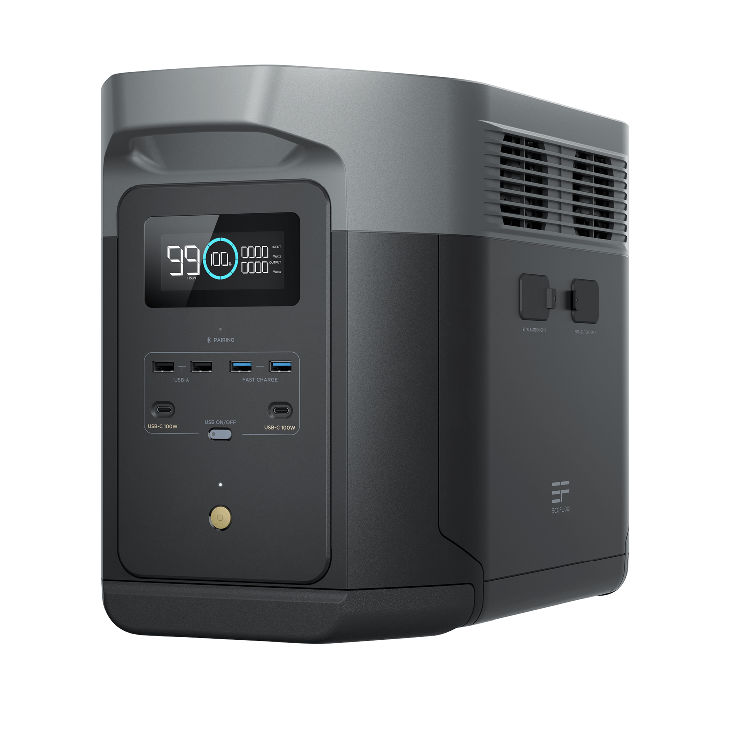 Портативна зарядна станція EcoFlow DELTA 2 Max (ємність 2048 Вт·ч), 3000 циклів, потужність 2400 Вт (пікова 3100 Вт), 497*305*242 мм, вага 23 кг