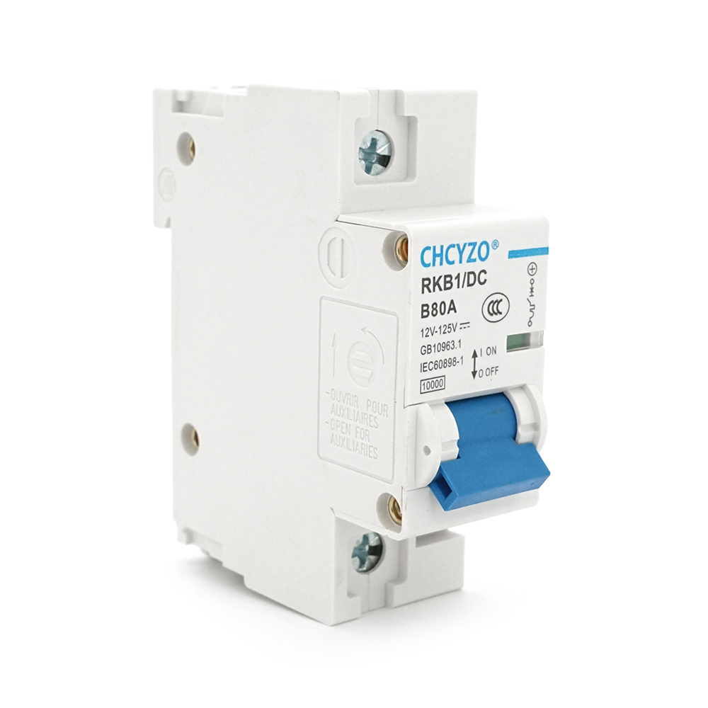 Автоматичний вимикач постійного струму CHCYZO RKB1 / DC-B80, 1P, 80A, 12-125V