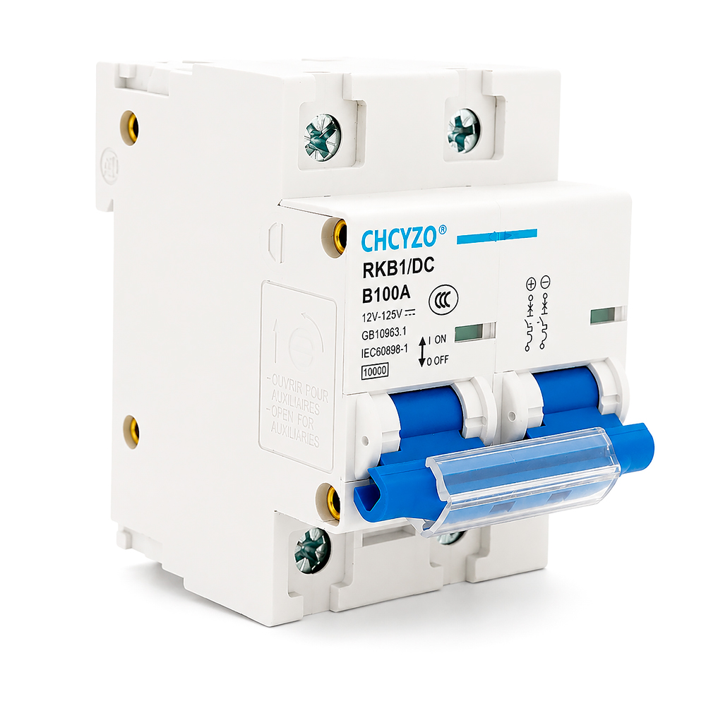 Автоматичний вимикач постійного струму CHCYZO RKB1 / DC-B100, 2P, 100A, 12-125V