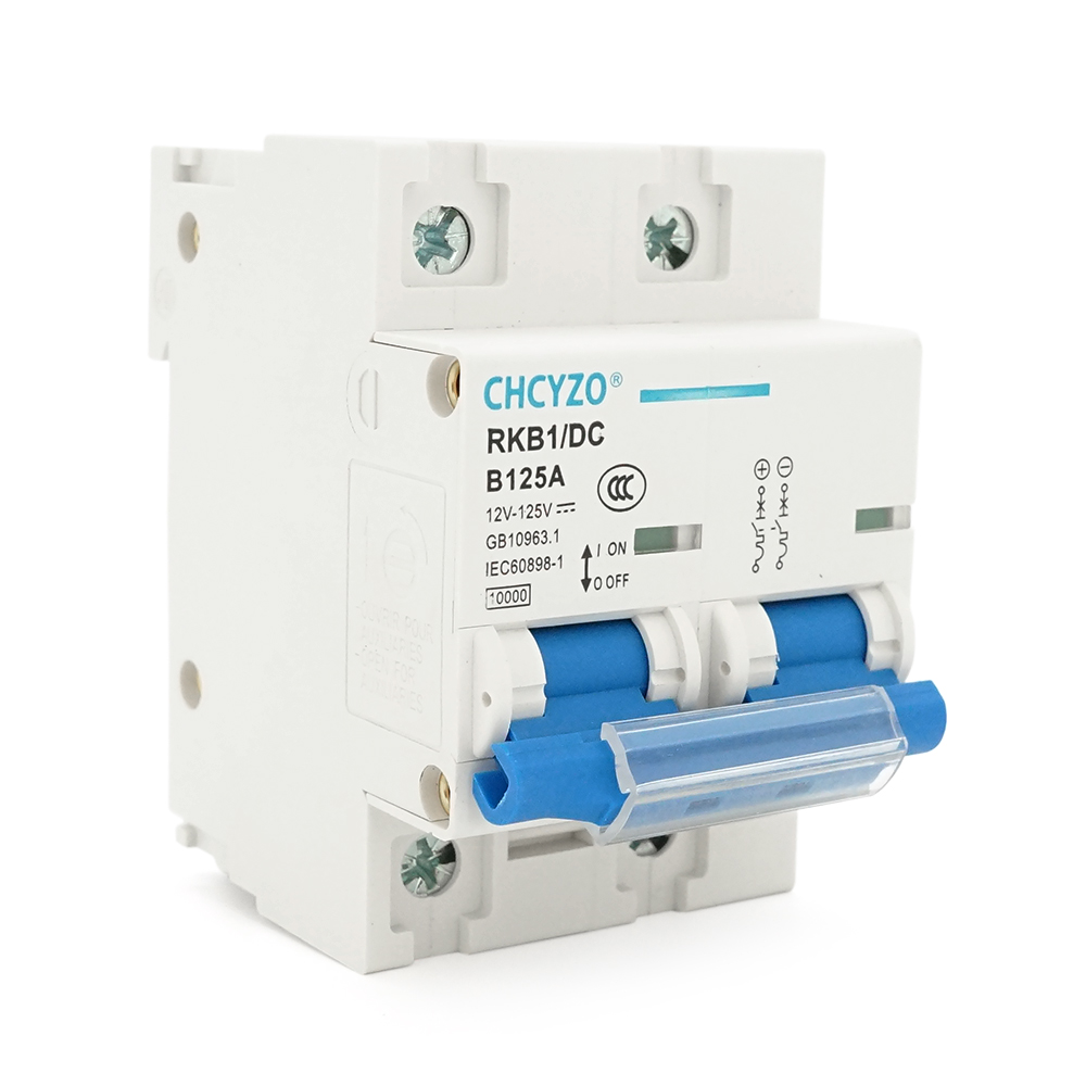 Автоматичний вимикач постійного струму CHCYZO RKB1 / DC-B125, 2P, 125A, 12-125V