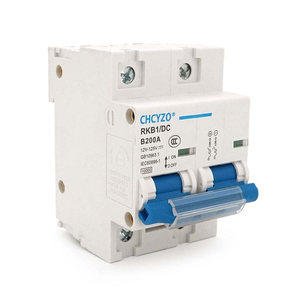 Автоматичний вимикач постійного струму CHCYZO RKB1 / DC-B200, 2P, 200A, 12-125V
