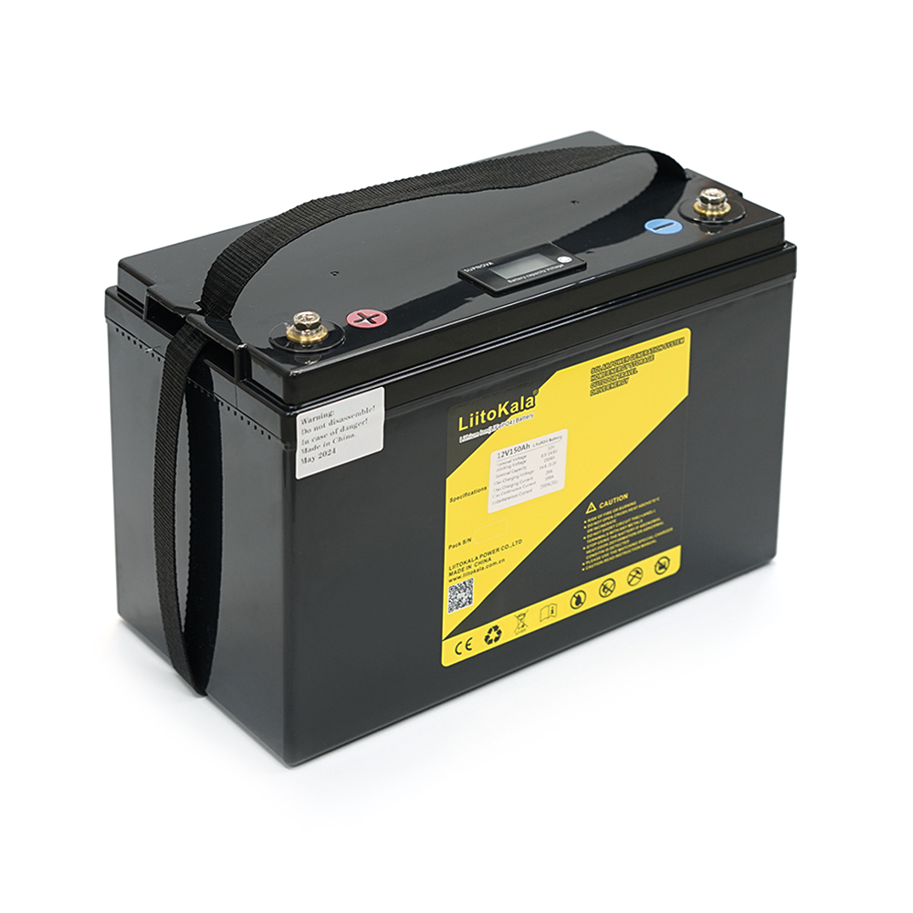 Акумуляторна батарея LiitoKala LiFePO4 12,8V 150Ah BMS(20(100) / 200A) c LCD дисплеєм (340*180*226mm), 11.5kg