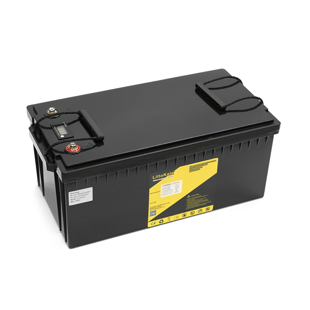 Акумуляторна батарея LiitoKala LiFePO4 12,8V 400Ah BMS(20(100) / 200A) c LCD дисплеєм (520*265*220mm), 35.6kg